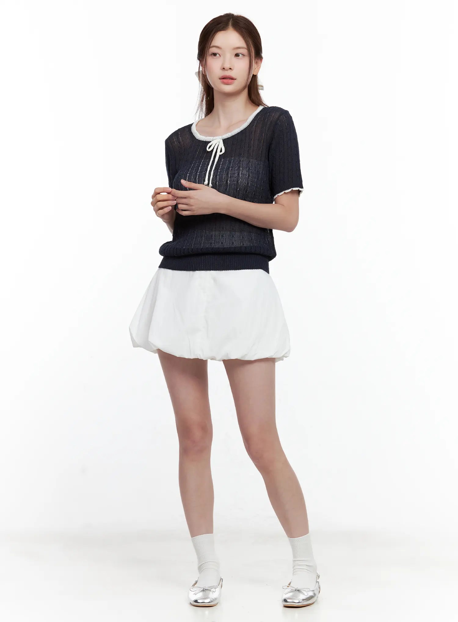 High-Waisted Mini Bubble Skirt CL502